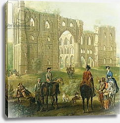Постер Уоттон Джон Riders Pausing by the Ruins of Rievaulx Abbey, c.1740-50