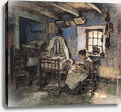 Постер Лермит Леон Domestic Interior, Wissant, 1913
