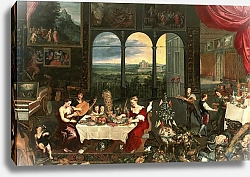 Постер Брейгель Ян Старший Taste, Hearing and Touch, 1618