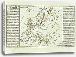 Постер Карта островов, мысов и морских портов Европы из атласа Geographie Moderne J.B.L. Clouet, 1787 1