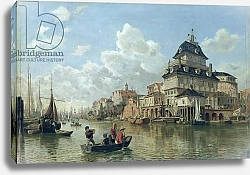Постер Рутц Валентин The Boat House at Hamburg Harbour, 1850