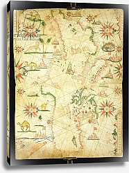 Постер Прунс Пьетро (карты) The Mediterranean Basin, from a nautical atlas, 1651