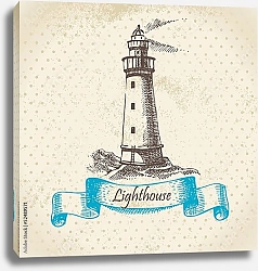 Постер Иллюстрация с маяком