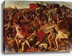 Постер Пуссен Никола (Nicolas Poussin) Битва израильтян с амалекитянами