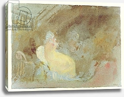 Постер Тернер Уильям (William Turner) Interior at Petworth with seated figure, 1830