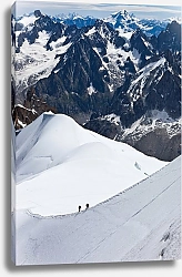 Постер Два альпиниста на снежном склоне