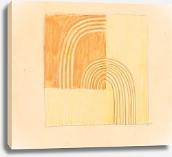 Постер Рейсс Уинольд Miscellaneous small sketches for inlaid table tops.] [Design with orange and yellow geometric motif