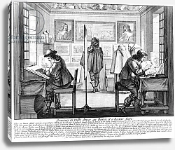 Постер Босс Абрахам Plate engravers working with gallery behind, 1643