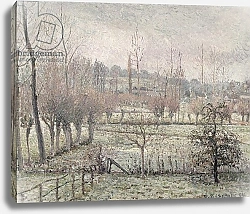 Постер Писсарро Камиль (Camille Pissarro) Snow Effect at Eragny, 1894