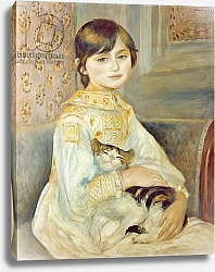Постер Ренуар Пьер (Pierre-Auguste Renoir) Julie Manet with Cat, 1887