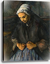Постер Сезанн Поль (Paul Cezanne) Престарелая женщина с четками