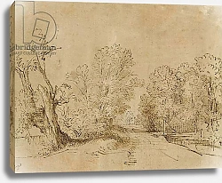 Постер Рембрандт (Rembrandt) A Wooded Road