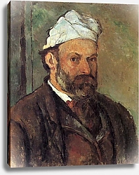 Постер Сезанн Поль (Paul Cezanne) Автопортрет в белом тюрбане