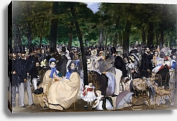 Постер Мане Эдуард (Edouard Manet) Музыка с саду Тюильри