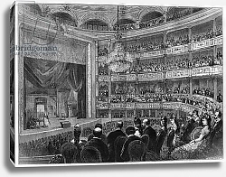 Постер Школа: Французская View of the theatre hall of the Odeon, newly restored. Paris, 1875. Engraving in “The Universe illustrious”, 1875.