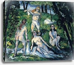 Постер Сезанн Поль (Paul Cezanne) Купальщицы (Четыре купальщицы)