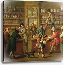 Постер Школа: Итальянская 18в Interior of a Pharmacy