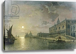 Постер Пефер Генри Moonlit View Of The Bacino Di San Marco, Venice, With The Doge's Palace