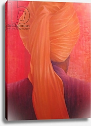 Постер Селигман Линкольн (совр) Orange Turban on Red