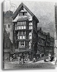 Постер Смит Джон (грав) Houses Lately Standing on the West Corner of Chancery Lane, Fleet Street, published in 1812