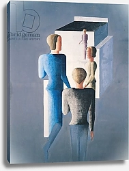 Постер Шлемер Оскар Four Figures and a Cube, 1928