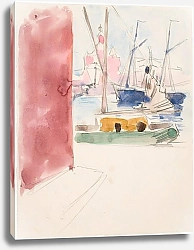 Постер Калела Гэллен Ships in the South Harbor, sketch
