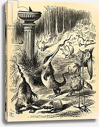 Постер Тениель Джон The Borogoves, Toves and the Raths, illustration 1871