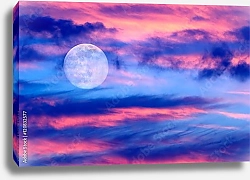 Постер Луна в облаках