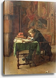 Постер Мейсоньер Эрнест Young Man Writing, 1852