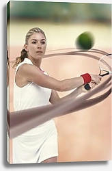 Постер Спортсменка, играющая в теннис