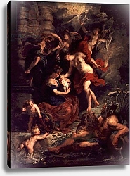 Постер Рубенс Петер (Pieter Paul Rubens) The Medici Cycle: The Birth of Marie de Medici 26th April 1573, 1621-25
