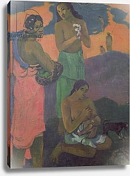 Постер Гоген Поль (Paul Gauguin) Maternity, or Three Women on the Seashore, 1899