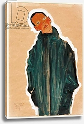 Постер Шиле Эгон (Egon Schiele) Boy in Green Coat, 1910