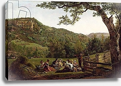 Постер Демарн Жан-Луи Haymakers Picnicking in a Field