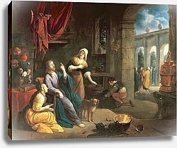 Постер Школа: Фламандская 17 в. Jesus at the Home of Martha and Mary