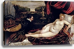 Постер Тициан (Tiziano Vecellio) Venus and the Organist, c.1540-50