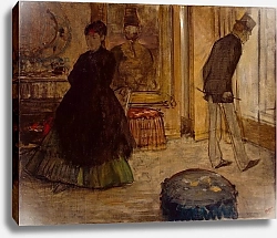 Постер Дега Эдгар (Edgar Degas) Interior with Two Figures, 1869