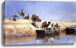 Постер Уикс Эдвин An Embarkment of Camels on the Beach at Sale, Maroc, 1880