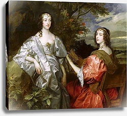 Постер Дик Энтони Katherine Countess of Chesterfield, and Lucy Countess of Huntingdon, c.1636-40
