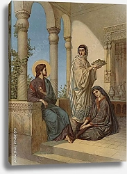 Постер Иисус и две сестры