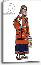 Постер Картины Russian traditional dress - illustration by N. Vinogradova