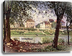Постер Сислей Альфред (Alfred Sisley) Villeneuve-la-Garenne, or Village by the Seine, 1872