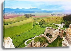 Постер Спишский Град, Словакия. Руины замка