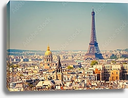 Постер Франция, Париж. Город в оттенках солнечного заката