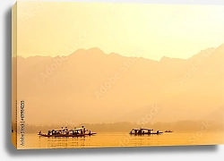 Постер Лодки на озере Сринагар в Кашмире, Индия 2