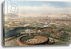 Постер Гуздон Альфред Aerial View of Madrid from the Plaza de Toros, 1854