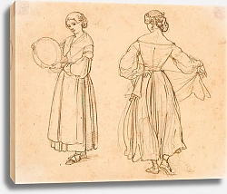 Постер Марстранд Вильгельм Figure study for Dancing Roman Woman