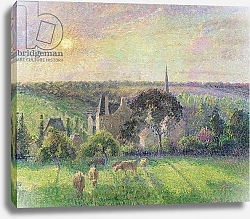 Постер Писсарро Камиль (Camille Pissarro) The Church and Farm of Eragny, 1895