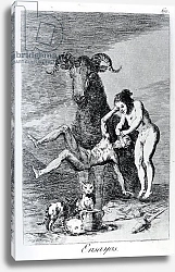 Постер Гойя Франсиско (Francisco de Goya) Trials, plate 60 of 'Los caprichos', 1799