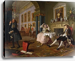 Постер Хогарт Уильям Marriage a la Mode: II - The Tete a Tete, c.1743